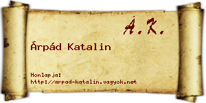 Árpád Katalin névjegykártya