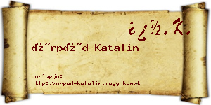 Árpád Katalin névjegykártya